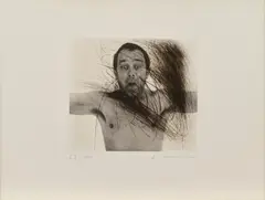 Ohne Titel by Arnulf Rainer, Radierung und Offset auf BFK RIVES (Wasserzeichen), sold Jan 2019