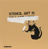 Stencil Art Is So Last Week by Not Banksy and Not By Banksy, Sprühfarbe auf Schablone auf Karton, sold Feb 2019