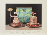 Les "Je mange Gala" by Salvador Dalí, 1971, Farblithografie auf BFK RIVES (Wasserzeichen), sold Jan 2019