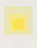 Auktion 422, Los 565 by Josef Albers, 1965, Farbserigrafie auf Arches (mittig gefalzt), sold Dec 2018