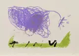 Clau del Foc by Antoni Tàpies, 1973, Farblithografie auf Velin, sold Jan 2019