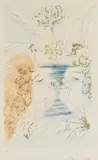 Der Kuss by Salvador Dalí, 1971, Farbradierung mit Pochoir und Goldauflage auf Velin, sold Jan 2019