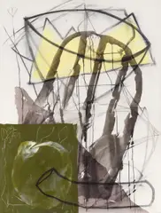 Albert Merz, Auktion 422, Los 793, 1989, Mischtechnik auf Leinwand