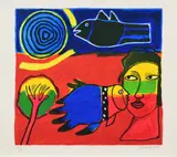 Guillaume Cornelis van Beverloo, Ohne Titel, 2003, Farblithografie auf Bütten