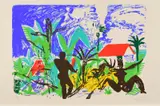 Stefan Szczesny, Ohne Titel, 1991, Farblithografie auf ARCHES FRANCE (Wasserzeichen)