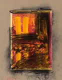Cosmos und Damian gebohnert by Joseph Beuys, 1975, Postkarten-Druckbogen, Schuhcreme, auf Graupappe aufgezogen, sold Nov 2018