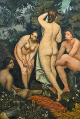 Émile Bernard, Die vier Badenden, Öl auf Leinwand