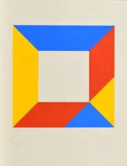 Ohne Titel by Max Bill, 1970, Farbserigrafie auf festem Velin, sold Feb 2019