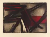 Pierre Soulages, Auktion 419, Los 280, 1952, Farbaquatinta auf Arches (Wasserzeichen)