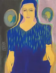 Sarah Schumann, "Madonna der Barmherzigkeit aus Florenz", 2002, Pigmentmalerei auf Leinwand
