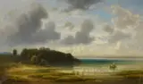 Wilhelm Boshardt, Am Chiemsee, Öl auf Leinwand