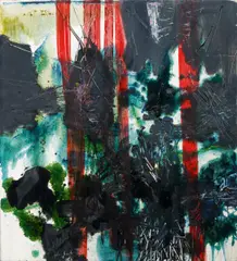 Hubert Berke, "Rote Passage", 1958/59, Öl auf Leinwand