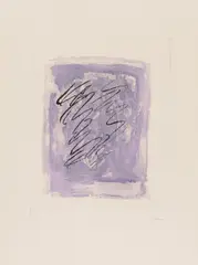 Auktion 432, Los 508 by Jean Fautrier, 1965, Farbige Aquatintaradierung auf Arches (Wasserzeichen), sold Jun 2019