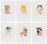 Salvador Dalí, Les huit péchés capiteaux, 1966/67, Kassette mit drei Suiten von je acht farbigen Aquatintaradierungen Orangerie-Verlag, Köln (Hrsg.)