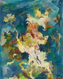 "Landschafts-Fratze" by Bernard Schultze, 1986, Öl auf Leinwand, sold May 2019