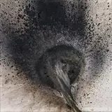 "Feuerblume Dezember" by Otto Piene, 1973, Mischtechnik (Feuergouache) auf Leinwand, sold May 2019