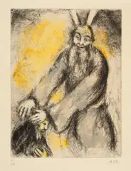 Auktion 432, Los 486 by Marc Chagall, 1958, Kaltnadelradierung, koloriert, auf Velin, sold Jun 2019
