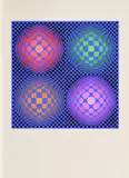 Victor Vasarely, Ohne Titel (Metagalaxie), Farbserigrafie auf Velin