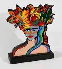 Earthly Paradise by Elvira Bach, 2010, Holz, sold Apr 2019