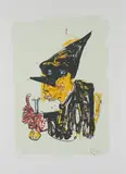 Markus Lüpertz, Ohne Titel, Farblithografie auf Velin