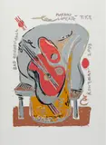 Markus Lüpertz, Ohne Titel, Farblithografie auf Velin
