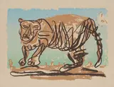 Markus Lüpertz, Tiger, Farblithografie auf Bütten