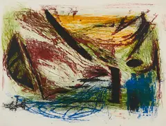 Boot by Markus Lüpertz, 1981, Farblithografie auf Velin, sold Apr 2020
