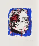 Jörg Immendorff, Goethe, 1997, Farbserigrafie auf Bütten