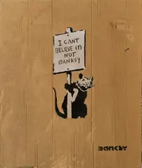 I Can't Believe It's Not Banksy by Not Banksy and Not By Banksy, 2008, Karton, sold Feb 2019