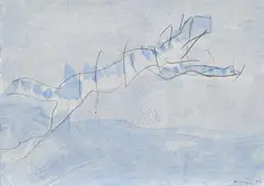 Siegfried Anzinger, Ohne Titel, 1987, Aquarell und Bleistift auf Papier
