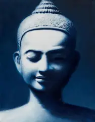Buddha by Gottfried Helnwein, Öl und Acryl auf Leinwand, sold May 2019