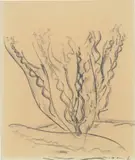 Max Ernst, Entdeckungsfahrten ins Unbewußte, 1962, frottage and graphite on paper