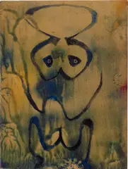 Madeleine by Max Ernst, 1950, gouache on paper mounted on cardboard, sold Oct 2021