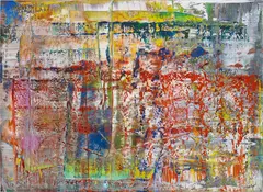 Abstraktes Bild (P1) by Gerhard Richter, chromogenic print, flush-mounted to aluminium with metal strainer on the reverse, sold Oct 2021