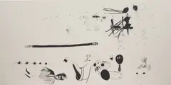 Calvin Marcus, Automatic Drawing #6, 2014, oil crayon and Flashe on gessoed linen