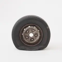 Gavin Turk, Flat Tyre, 2013, painted bronze