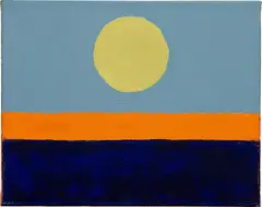 Untitled (#211) by Etel Adnan, 2013, oil on canvas, sold Dec 2021