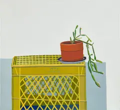 Jonas Wood, Yellow Crate, 2006, oil on canvas