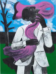 Abe Odedina, Crazy For You, 2018, acrylic on plywood