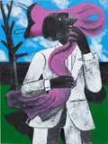 Abe Odedina, Crazy For You, 2018, acrylic on plywood