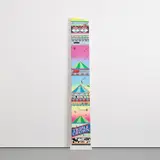 Erik Parker, Triple Crown, 2018, acrylic, enamel, marker, Day-glo and paper collage on canvas