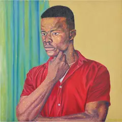Aviwe Plaatjie, Indod’ibamb’ongezantsi, 2020, oil on canvas
