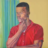Aviwe Plaatjie, Indod’ibamb’ongezantsi, 2020, oil on canvas