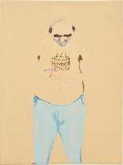 Tala Madani, Man with Tweezers, 2005, oil on canvas