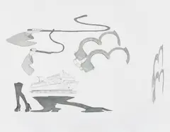 Avery Singer, S&M Cruisline, 2011, graphite on paper