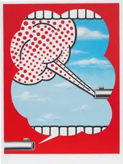 Chekhov's Gun by Emily Mae Smith, 2017, screenprint on Coventry rag paper, sold Dec 2021