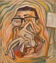 autoportret by Jakub Julian Ziółkowski, 2011, oil on canvas, sold Dec 2021