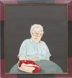 Adam Birtwistle, Cow Chop (Sir Harrison Birtwistle), 2012, tempera and gouache on paper, in artist's frame