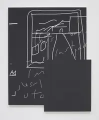 Jeff Elrod, Done Twice, 2015, acrylic and tape on canvas