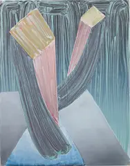 Robert Janitz, Liquid Conscience, 2018, oil, wax and flour on linen